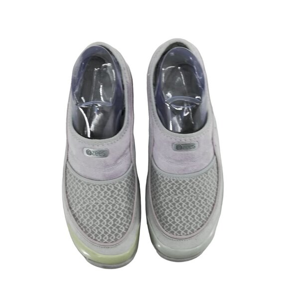 BZees Serenity Slip On Gray Comfort Shoes Size 10 Mule Clog Faux Fur Tennis - Picture 3 of 10